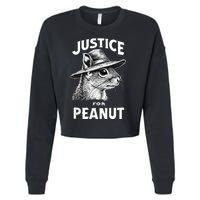 Justice For Peanut The Squirrel P’Nut Pnut Peanut Squirrel Cropped Pullover Crew