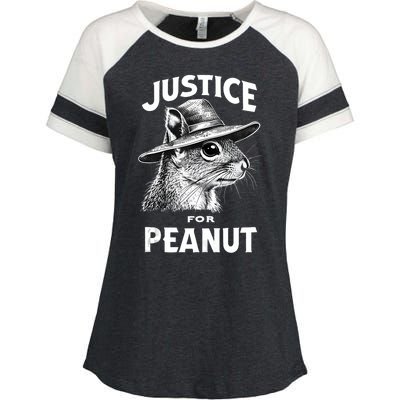 Justice For Peanut The Squirrel P’Nut Pnut Peanut Squirrel Enza Ladies Jersey Colorblock Tee