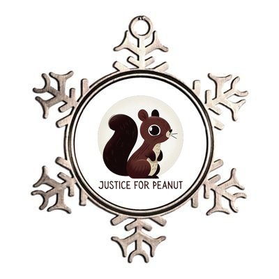 Justice For Peanut The Squirrel Peanut Squirrel Metallic Star Ornament