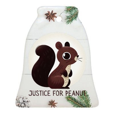 Justice For Peanut The Squirrel Peanut Squirrel Ceramic Bell Ornament