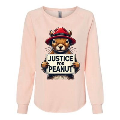 Justice For Peanut The Squirrel Wanted Womens California Wash Sweatshirt