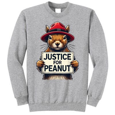 Justice For Peanut The Squirrel Wanted Tall Sweatshirt