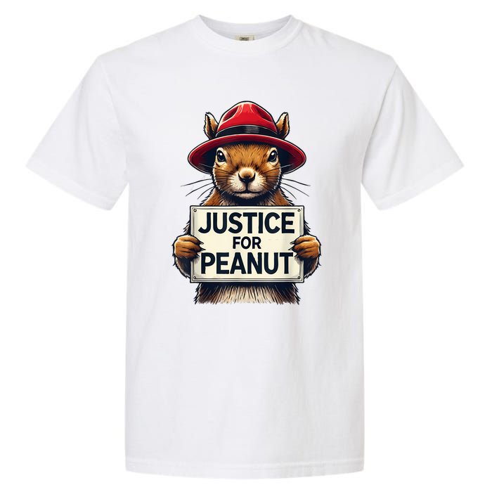 Justice For Peanut The Squirrel Wanted Garment-Dyed Heavyweight T-Shirt