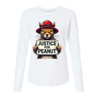 Justice For Peanut The Squirrel Wanted Womens Cotton Relaxed Long Sleeve T-Shirt