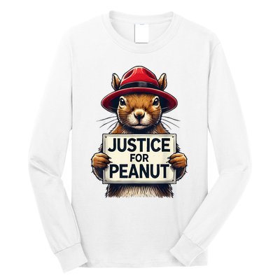 Justice For Peanut The Squirrel Wanted Long Sleeve Shirt