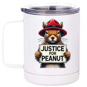 Justice For Peanut The Squirrel Wanted 12 oz Stainless Steel Tumbler Cup