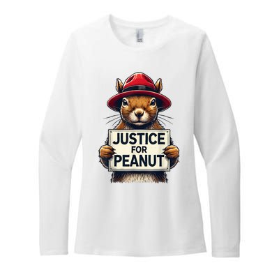 Justice For Peanut The Squirrel Wanted Womens CVC Long Sleeve Shirt