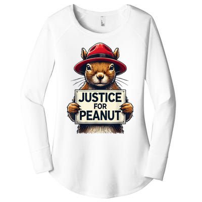 Justice For Peanut The Squirrel Wanted Women's Perfect Tri Tunic Long Sleeve Shirt