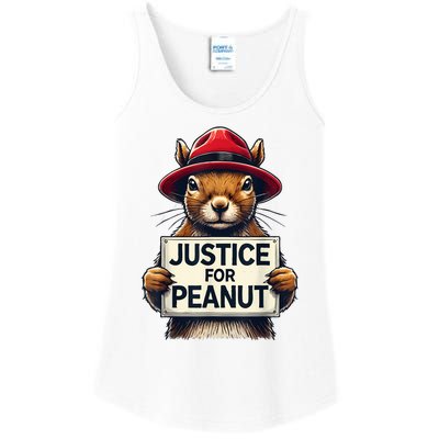 Justice For Peanut The Squirrel Wanted Ladies Essential Tank