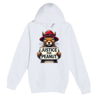 Justice For Peanut The Squirrel Wanted Premium Pullover Hoodie