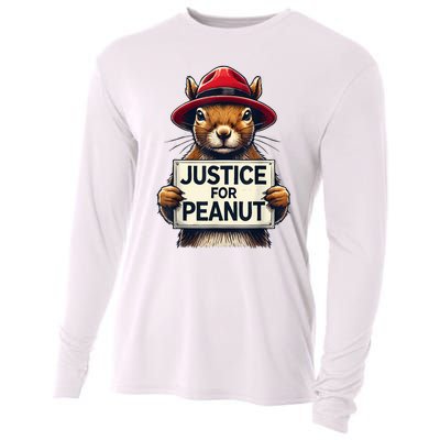 Justice For Peanut The Squirrel Wanted Cooling Performance Long Sleeve Crew