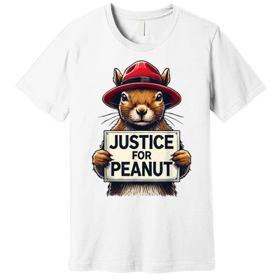 Justice For Peanut The Squirrel Wanted Premium T-Shirt