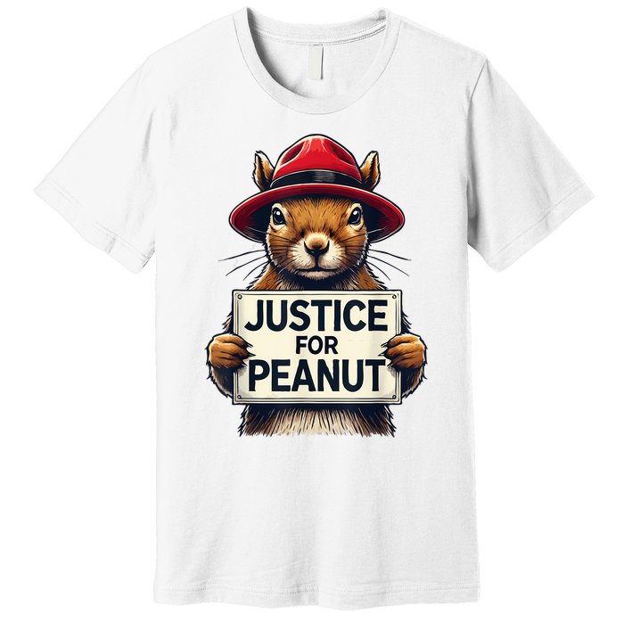 Justice For Peanut The Squirrel Wanted Premium T-Shirt