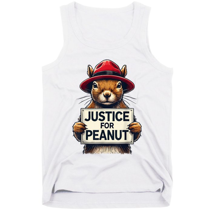 Justice For Peanut The Squirrel Wanted Tank Top