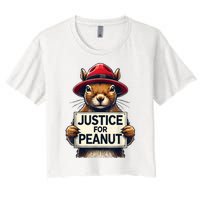 Justice For Peanut The Squirrel Wanted Women's Crop Top Tee