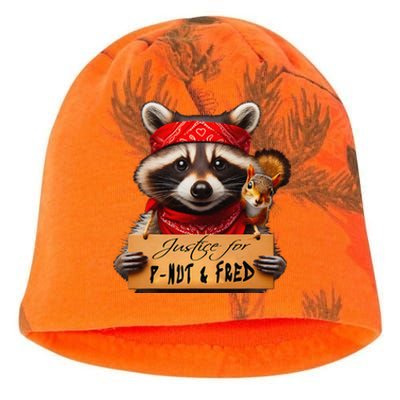 Justice For Peanut The Squirrel Pnut & Fred The Raccoon Kati - Camo Knit Beanie