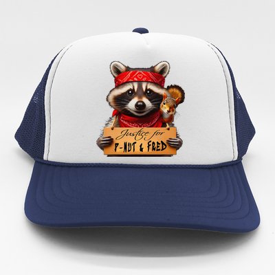 Justice For Peanut The Squirrel Pnut & Fred The Raccoon Trucker Hat