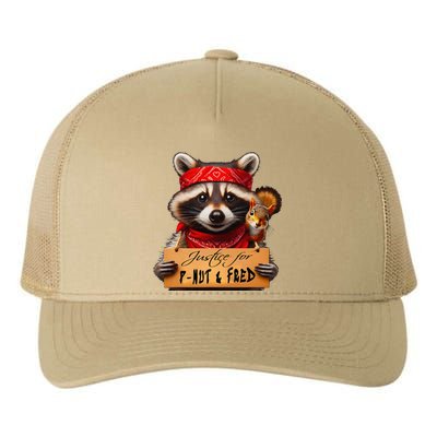 Justice For Peanut The Squirrel Pnut & Fred The Raccoon Yupoong Adult 5-Panel Trucker Hat