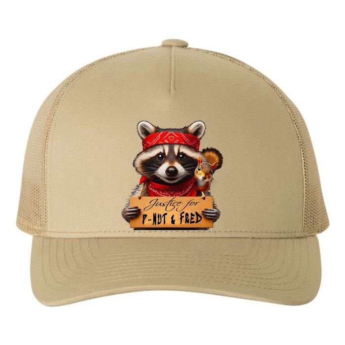 Justice For Peanut The Squirrel Pnut & Fred The Raccoon Yupoong Adult 5-Panel Trucker Hat