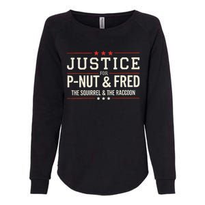 Justice For Pnut And Fred The Squirrel Peanut Justice Womens California Wash Sweatshirt