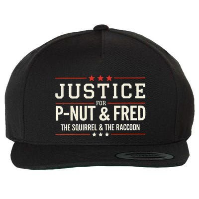 Justice For Pnut And Fred The Squirrel Peanut Justice Wool Snapback Cap