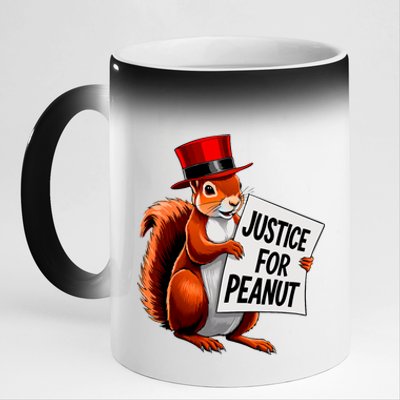 Justice For Peanut The Squirrel Peanut Squirrel 11oz Black Color Changing Mug