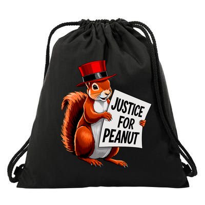 Justice For Peanut The Squirrel Peanut Squirrel Drawstring Bag