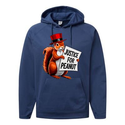 Justice For Peanut The Squirrel Peanut Squirrel Performance Fleece Hoodie