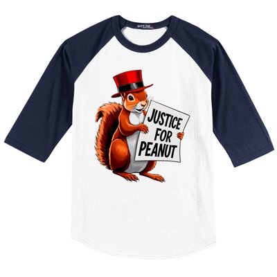 Justice For Peanut The Squirrel Peanut Squirrel Baseball Sleeve Shirt