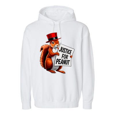 Justice For Peanut The Squirrel Peanut Squirrel Garment-Dyed Fleece Hoodie