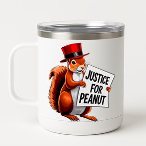 Justice For Peanut The Squirrel Peanut Squirrel 12 oz Stainless Steel Tumbler Cup