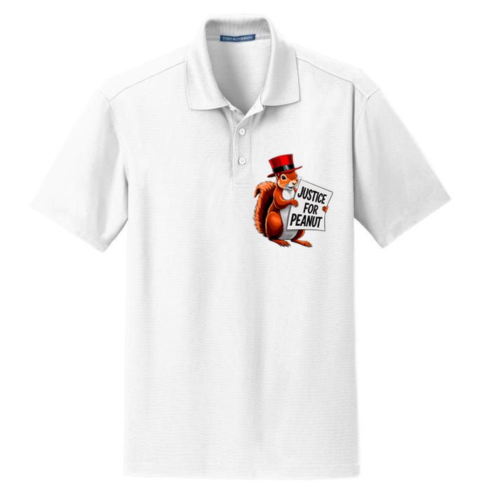 Justice For Peanut The Squirrel Peanut Squirrel Dry Zone Grid Polo