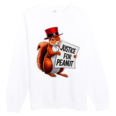 Justice For Peanut The Squirrel Peanut Squirrel Premium Crewneck Sweatshirt