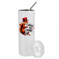 Justice For Peanut The Squirrel Peanut Squirrel Stainless Steel Tumbler