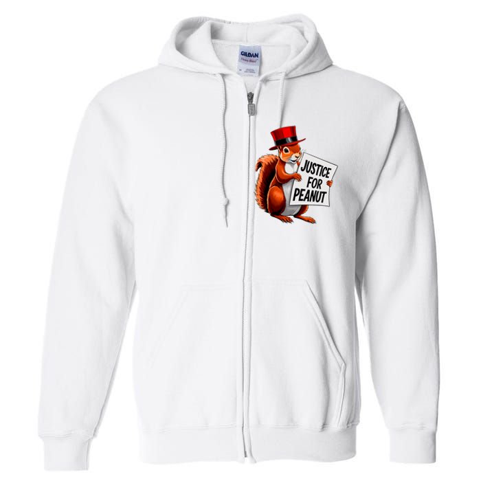 Justice For Peanut The Squirrel Peanut Squirrel Full Zip Hoodie