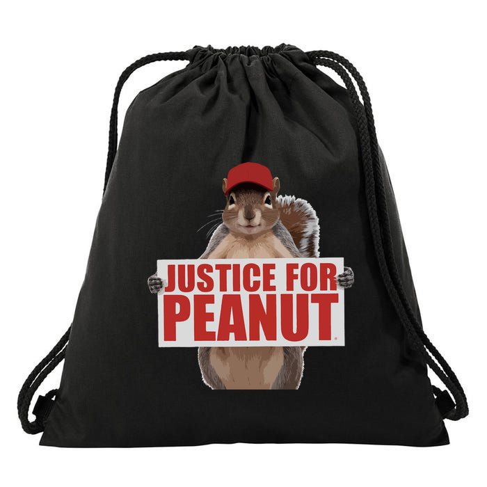 Justice For Peanut The Squirrel Drawstring Bag