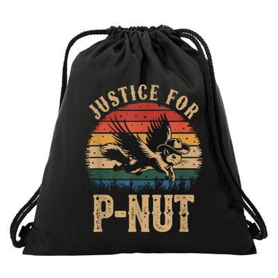 Justice For Peanut P’Nut Pnut Squirrel Lover Drawstring Bag
