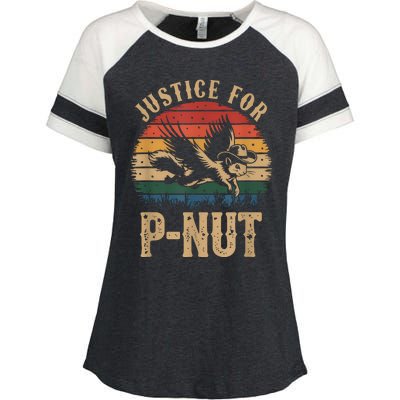 Justice For Peanut P’Nut Pnut Squirrel Lover Enza Ladies Jersey Colorblock Tee