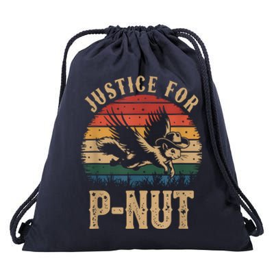 Justice For Peanut P’Nut Pnut Squirrel Lover Drawstring Bag