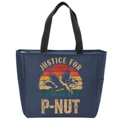 Justice For Peanut P’Nut Pnut Squirrel Lover Zip Tote Bag