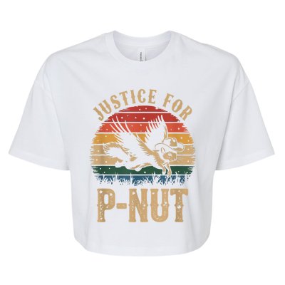 Justice For Peanut P’Nut Pnut Squirrel Lover Bella+Canvas Jersey Crop Tee