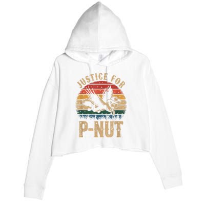 Justice For Peanut P’Nut Pnut Squirrel Lover Crop Fleece Hoodie