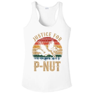 Justice For Peanut P’Nut Pnut Squirrel Lover Ladies PosiCharge Competitor Racerback Tank