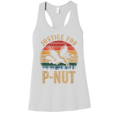 Justice For Peanut P’Nut Pnut Squirrel Lover Women's Racerback Tank