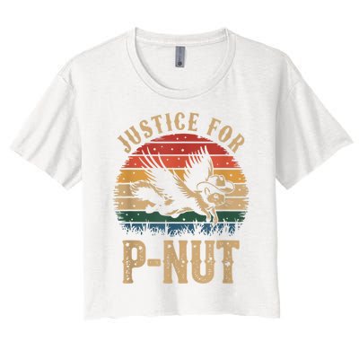 Justice For Peanut P’Nut Pnut Squirrel Lover Women's Crop Top Tee