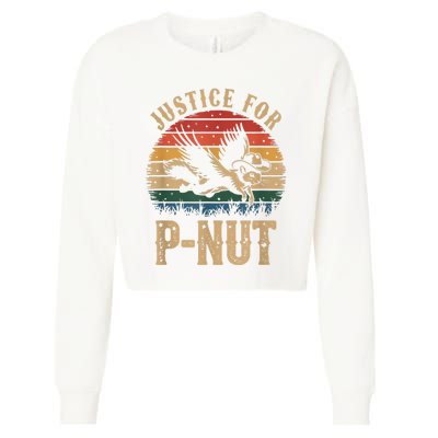 Justice For Peanut P’Nut Pnut Squirrel Lover Cropped Pullover Crew