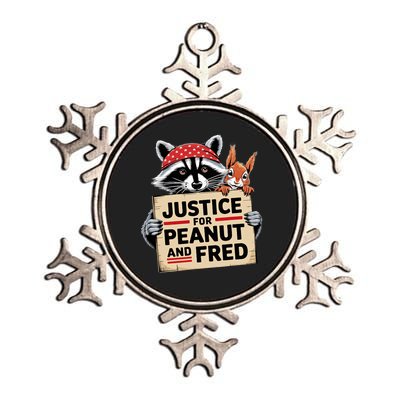 Justice For Peanut The Squirrel And Fred The Raccon Metallic Star Ornament