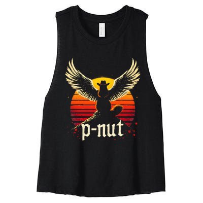 Justice For Peanut P’Nut Pnut Squirrel Lover Women's Racerback Cropped Tank