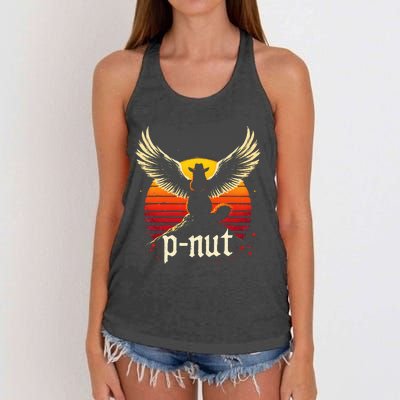 Justice For Peanut P’Nut Pnut Squirrel Lover Women's Knotted Racerback Tank