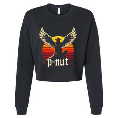 Justice For Peanut P’Nut Pnut Squirrel Lover Cropped Pullover Crew